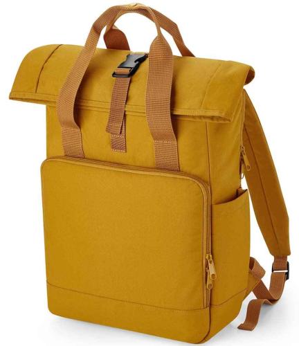 BagBase Recycled Twin Handle Roll-Top Laptop Backpack - MUS - ONE
